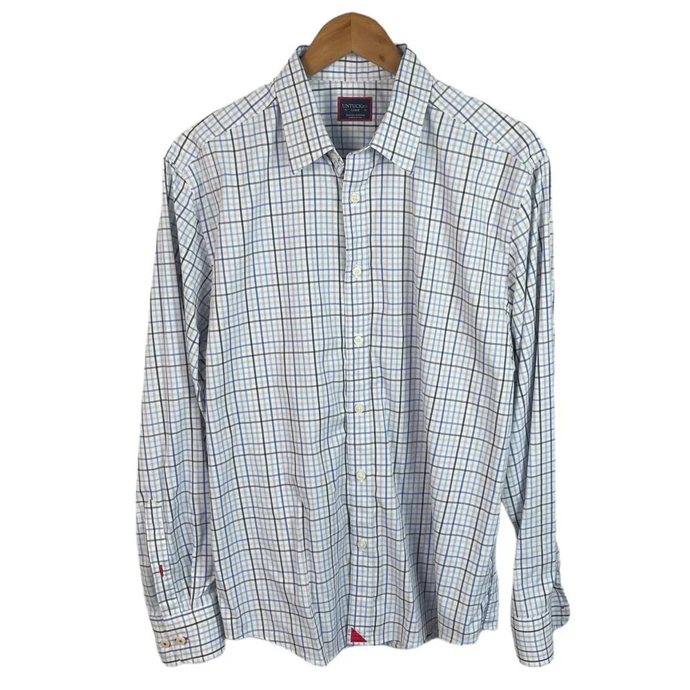 BF1137 Men’s UNTUCKit Brookview Stretch Business Casual Button Down Shirt L